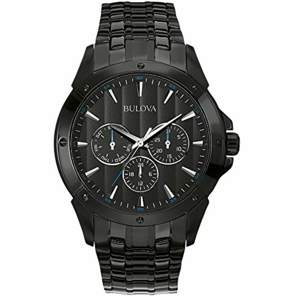 Bulova Classic Multi-Function Men's Watch - Black with Blue and Silver A…